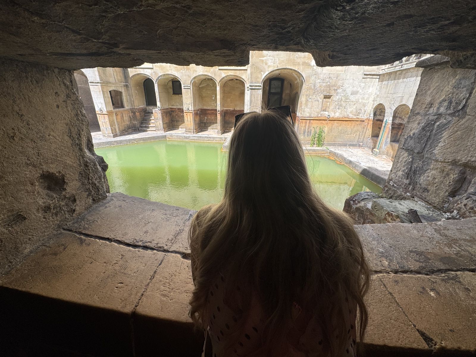 The Great Bath, the centrepiece of the Roman Baths in Bath